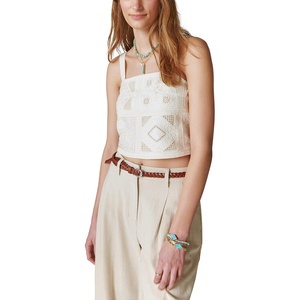 image:imageLucky Brand Womens Embroidered Crop TopTurtledove