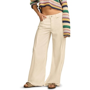 image:imageLucky Brand Womens Wide Leg Pleated Denim Luxe PalazzoSpring White Wash